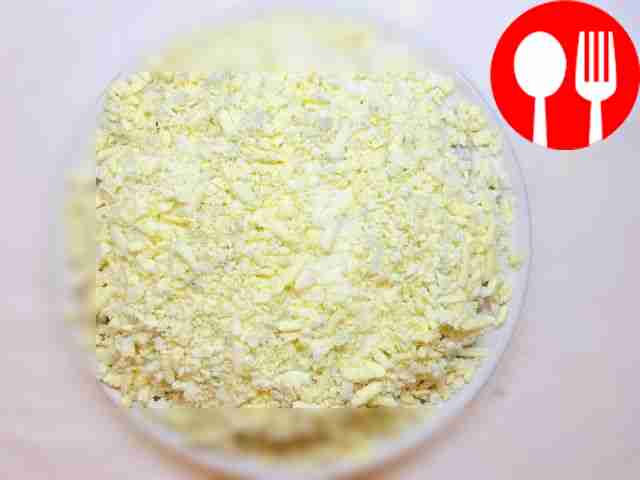 Tender salad with squid and mushrooms