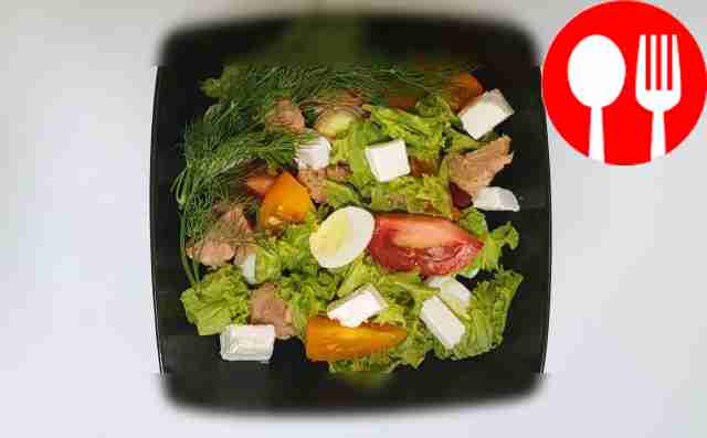 Appetizing salad with tuna