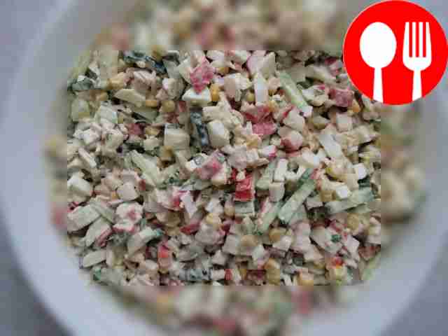 Крабовый салат под соевым соусом