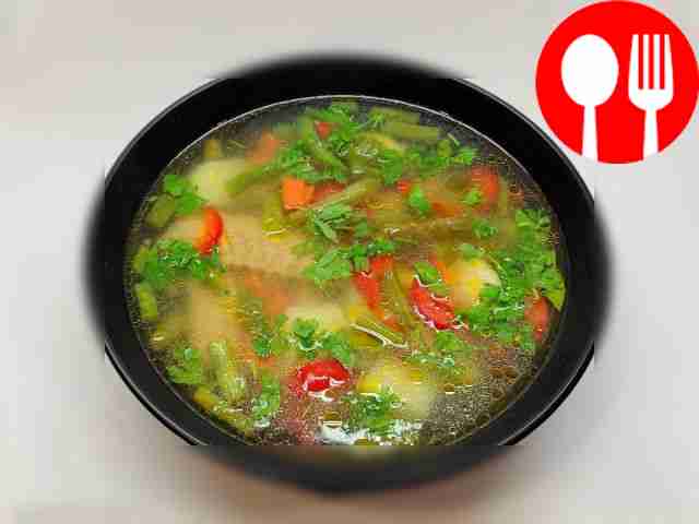 Hearty green bean soup