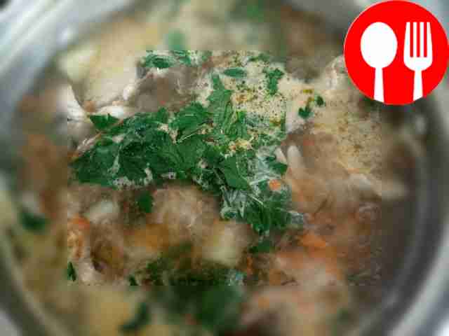 After 5 minutes, place the fish, cut into...