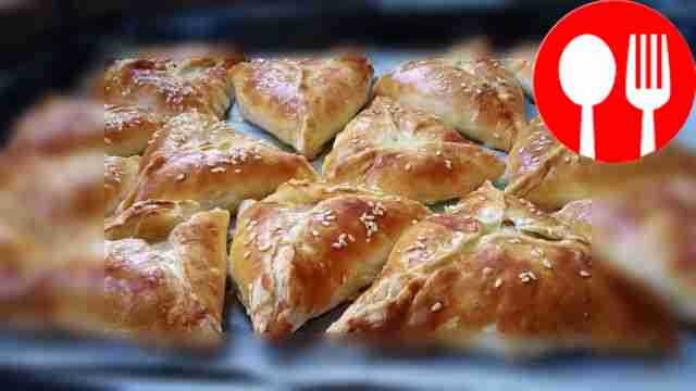 Слоеная самса с сочным домашним фаршем