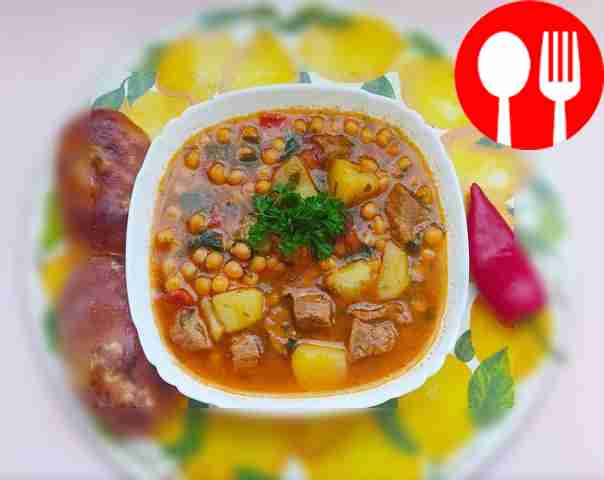 Наваристый суп с нутом и говядиной