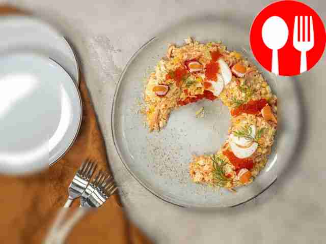 Distribute fresh dill sprigs on top of the...