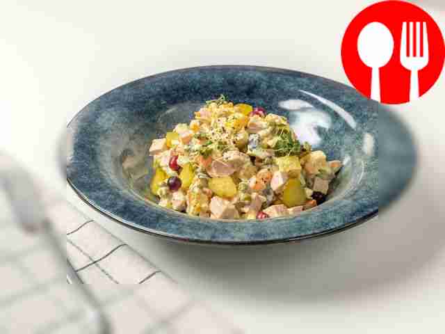 Olivier with doctor's sausage