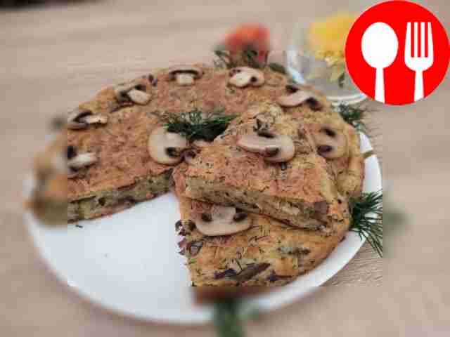 Вкусный пирог с шампиньонами