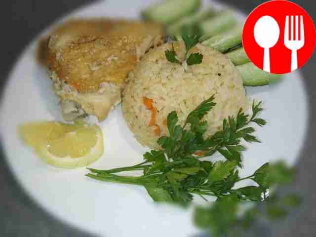 Chicken with herbs and rice