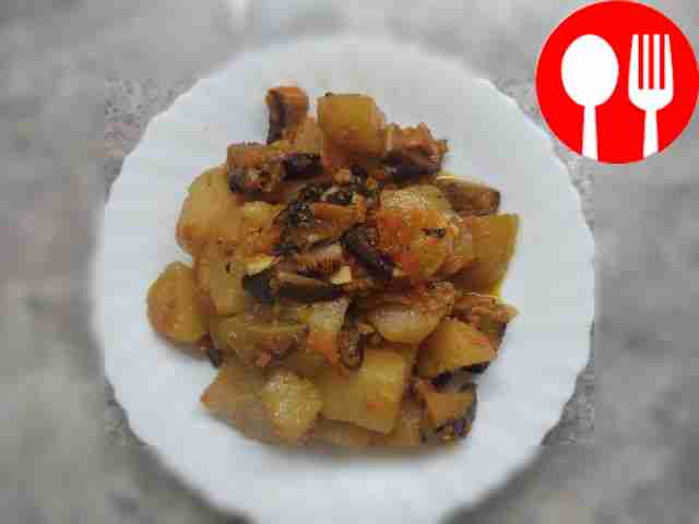 Sprinkle the finished potatoes with fresh...