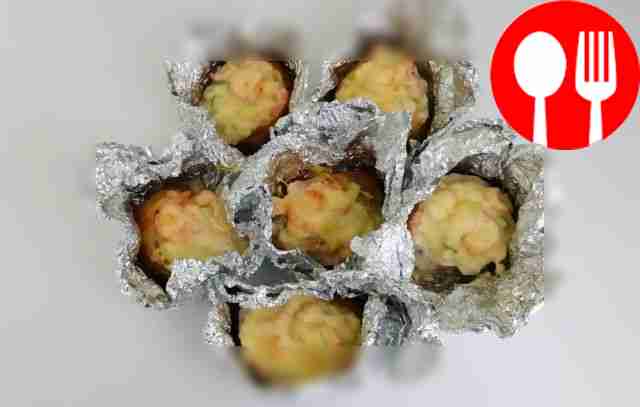 Potato boats with shrimp