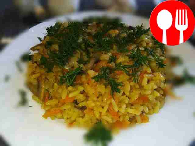 Вкусный плов с грибами