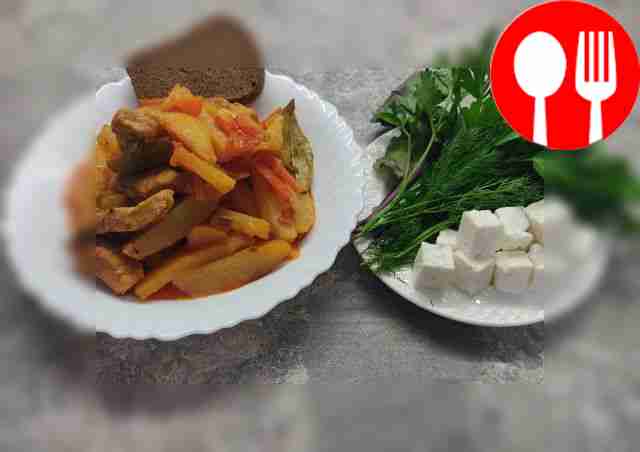 Azu with pork and pickles