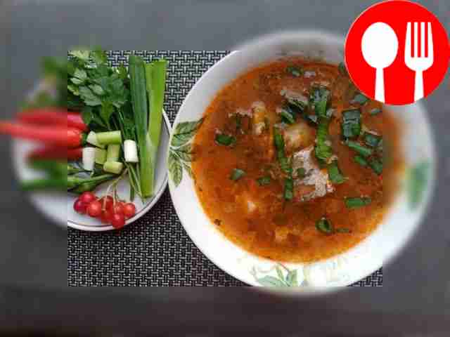 Рыбный суп с консервированной сайрой