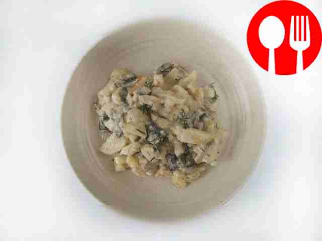 Жареный картофель с шампиньонами в сметане Fried potatoes with champignons in sour cream