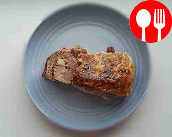 Beef baked in the oven