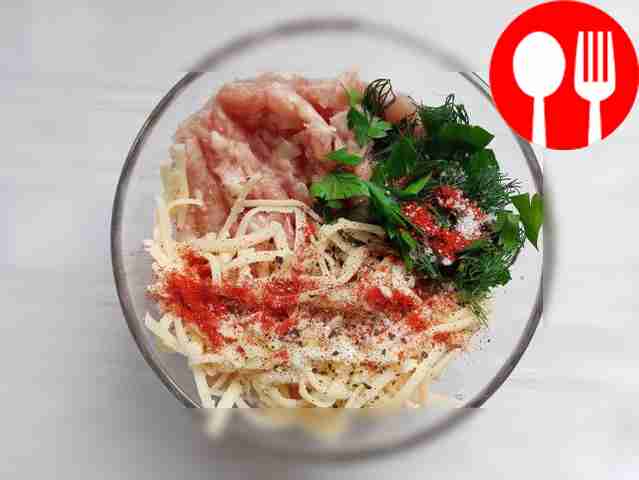 Grate the cheese on a medium grater, finely...