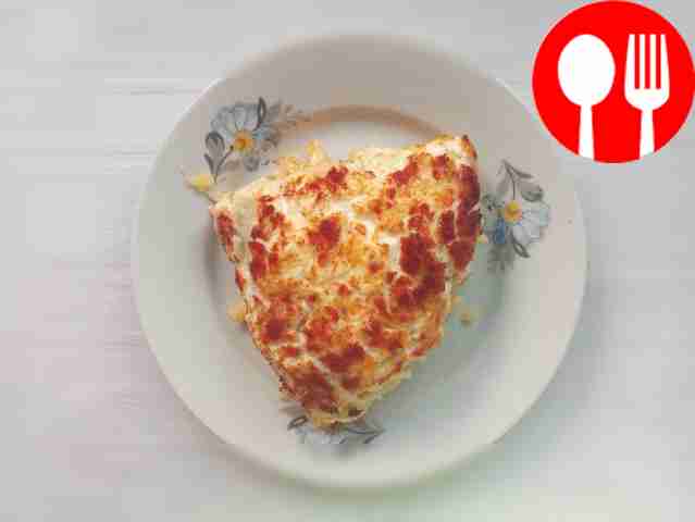 Hearty meat casserole with cheese