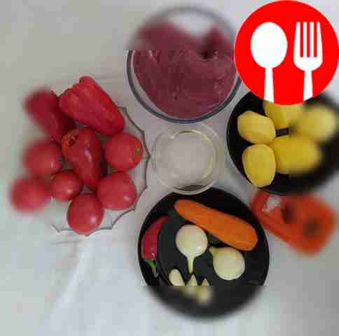 Peel the onions and carrots, rinse and cut...