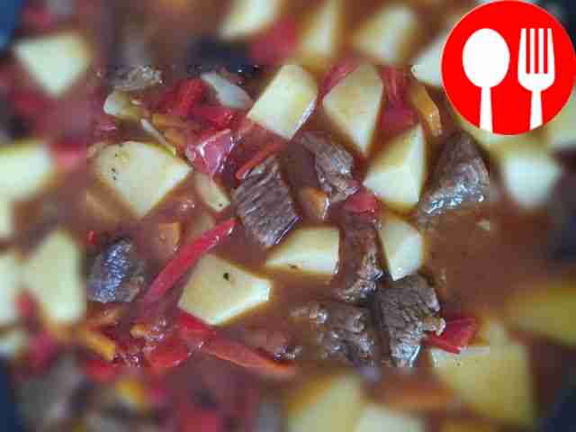 Cut the potatoes into large cubes and add to...