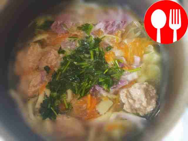 Add the meatballs to the vegetables, bring to...