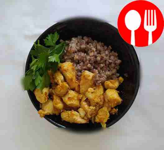 Meat with buckwheat in a slow cooker