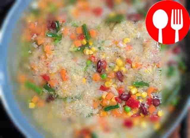 Fry the vegetable mixture in a frying pan...