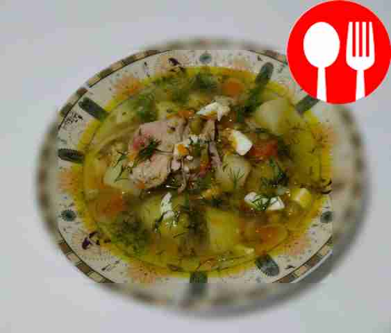 Hearty soup with canned peas