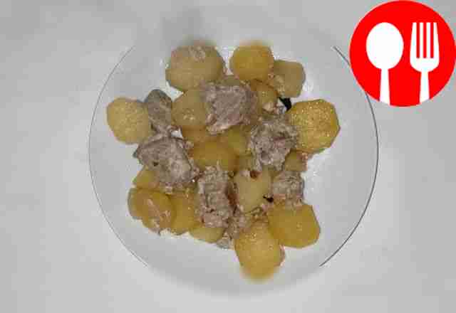 Запеченный тунец с картофелем в рукаве