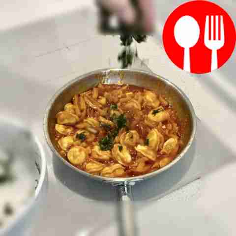 Add herbs to the pan to taste.