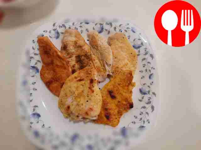 Juicy chicken breast in spices