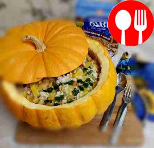 Finger-licking porridge in pumpkin