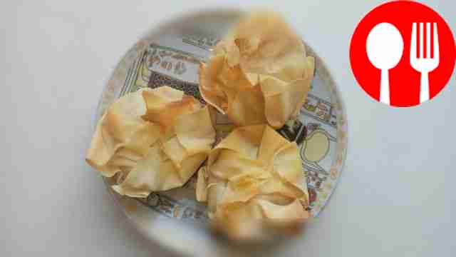 Яблочный мини-пирог из теста фило