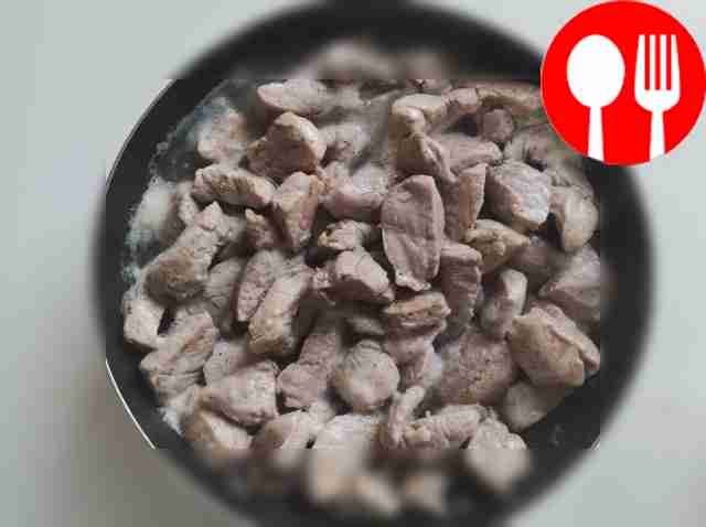 Place the frying pan on the fire and heat it...