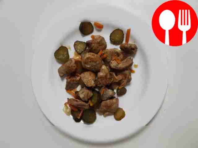 Serve the pork hot as a meal on its own....