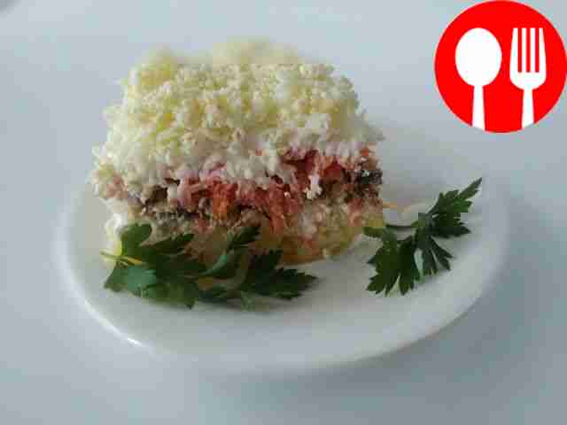 Original mimosa with sprats