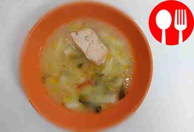 Spicy salmon soup