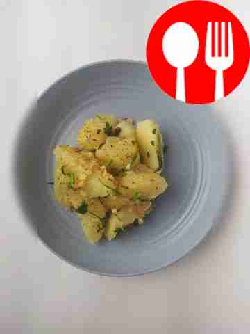 Картофель с чесноком, сыром и зеленью Potatoes with garlic, cheese and herbs