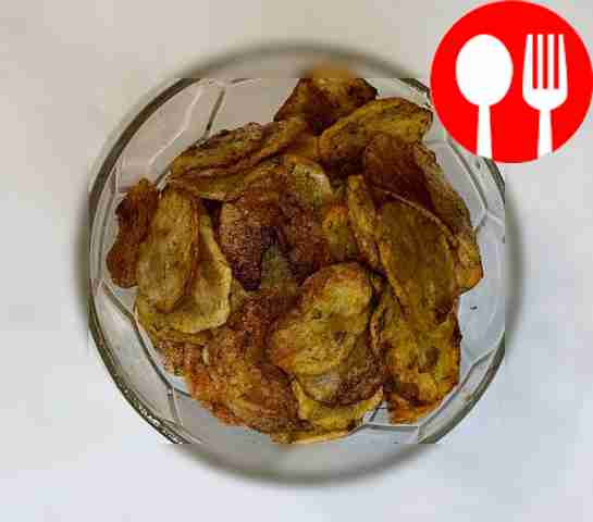 Homemade potato chips in the oven