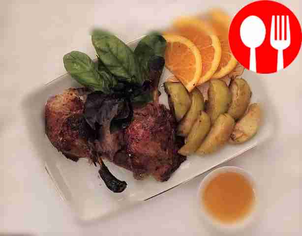 Roast duck in orange sauce