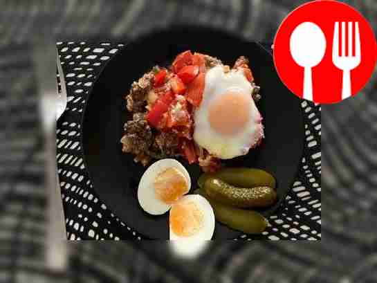 Шакшука с говяжьим фаршем