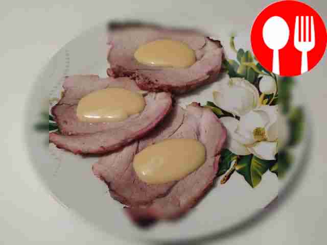 Pork baked in honey mustard sauce