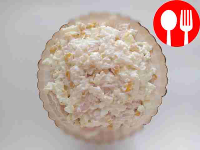 Весенний салат со сладкой кукурузой