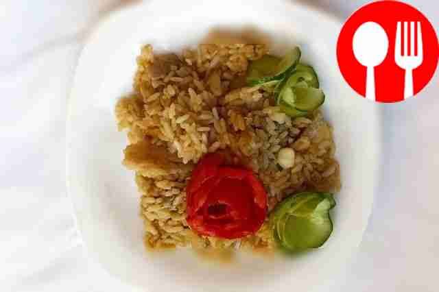 Popular pollock with rice