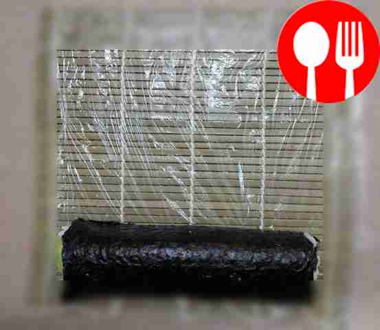 Using a mat, roll up the roll. It should be...