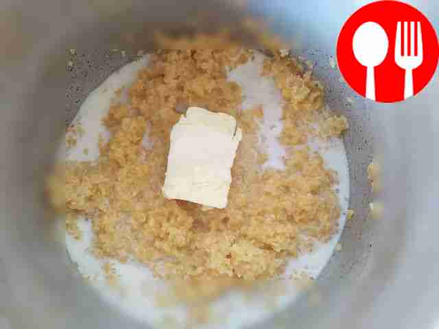 Place the porridge in a saucer. Add a piece of...