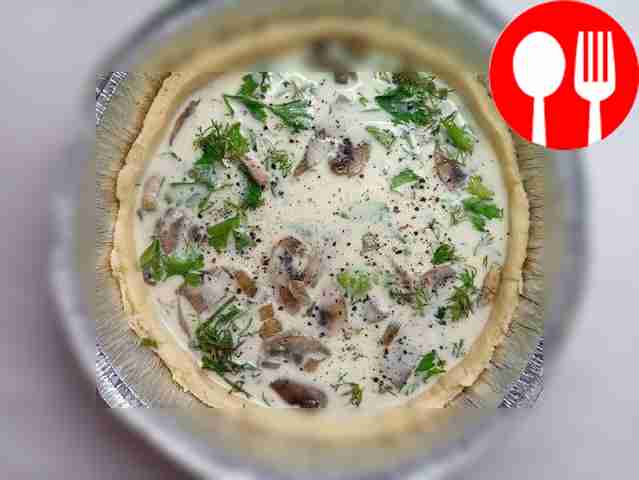 Roll out the dough to about 0.3 cm, line it in...