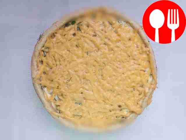 When serving, decorate the pie with herbs or...