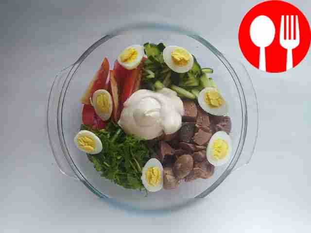 Cut the cucumbers and tomatoes into strips,...