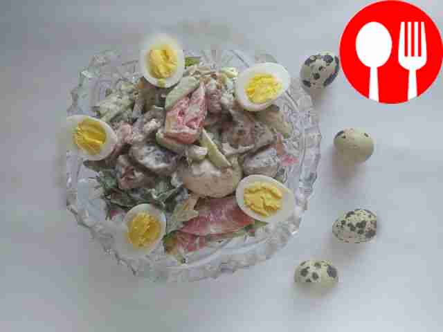 It is more interesting to serve this salad in...