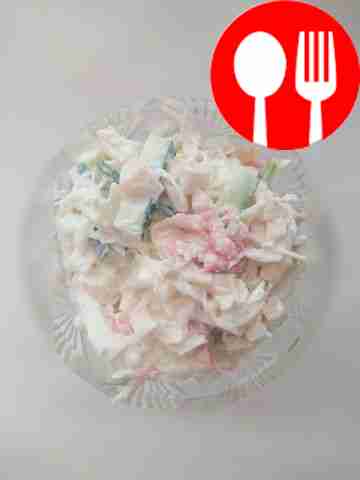 Crab salad with cucumber and apples