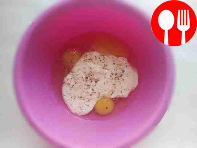 In a deep bowl, beat eggs with milk, salt and...